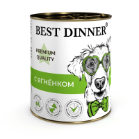 Best Dinner Super Premium Меню №1 Ягненок консервы для собак и щенков с 6 месяцев 340 г