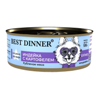 Best Dinner Exclusive Vet Profi Urinary Индейка с картофелем для собак и щенков с 6 месяцев для профилактики МКБ, 100 г