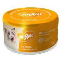 Мнямс На каждый день Курица в желе Влажный корм для кошек и котят старше 6 месяцев 80 г