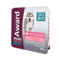 AWARD Monoprotein Паштет из индейки с цукини Влажный корм для собак 100 г
