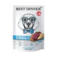 Best Dinner Super Premium Пауч Говядина с овощами Влажный корм для собак и щенков 340 г