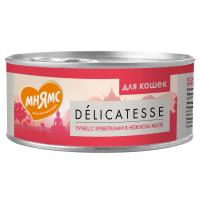 Мнямс Тунец с креветками в нежном желе для кошек Delicatesse 70 г