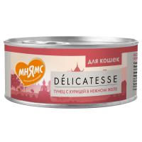 Мнямс Тунец с курицей в нежном желе для кошек Delicatesse 70 г