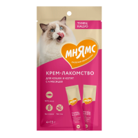 Мнямс Крем-лакомство для кошек с тунцом Кацуо 4 шт х 15 г