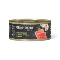 GRANDORF Fresh Филе тунца с филе краба в желе Консервы для кошек 70 г