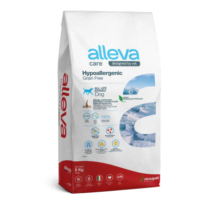 Alleva Care Hypoallergenic Grain Free Беззерновой корм для собак для снижения пищевой непереносимости и поддержки здоровья кожи и шерсти Вес 5 кг