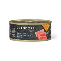 GRANDORF Fresh Филе тунца с филе лосося в желе Консервы для кошек 70 г
