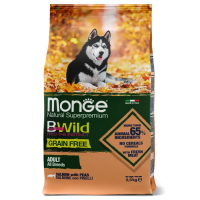 Monge BWild GRAIN FREE Adult Salmone Беззерновой корм из лосося для собак всех пород