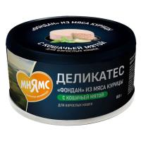 Мнямс Деликатес Фондан из курицы с кошачье мятой Влажный корм для кошек 80 г