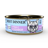 Best Dinner Exclusive Vet Profi Urinary Утка с клюквой консервы для кошек для профилактики МКБ, 100 г