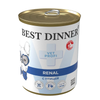 Best Dinner Vet Profi Renal Птица Влажный корм для собак при почечных заболеваниях 340 г
