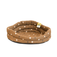 Лежанка круглая стеганая с подушкой, коричневая 67 см, Моськи-Авоськи