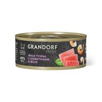 GRANDORF Fresh Филе тунца с креветками в желе Консервы для кошек 70 г