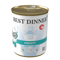 Best Dinner Vet Profi Obesity Лосось Влажный корм для собак для контроля веса 340 г