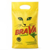 BRAVA Сосновый Эко Наполнитель древесный впитывающий 3 л