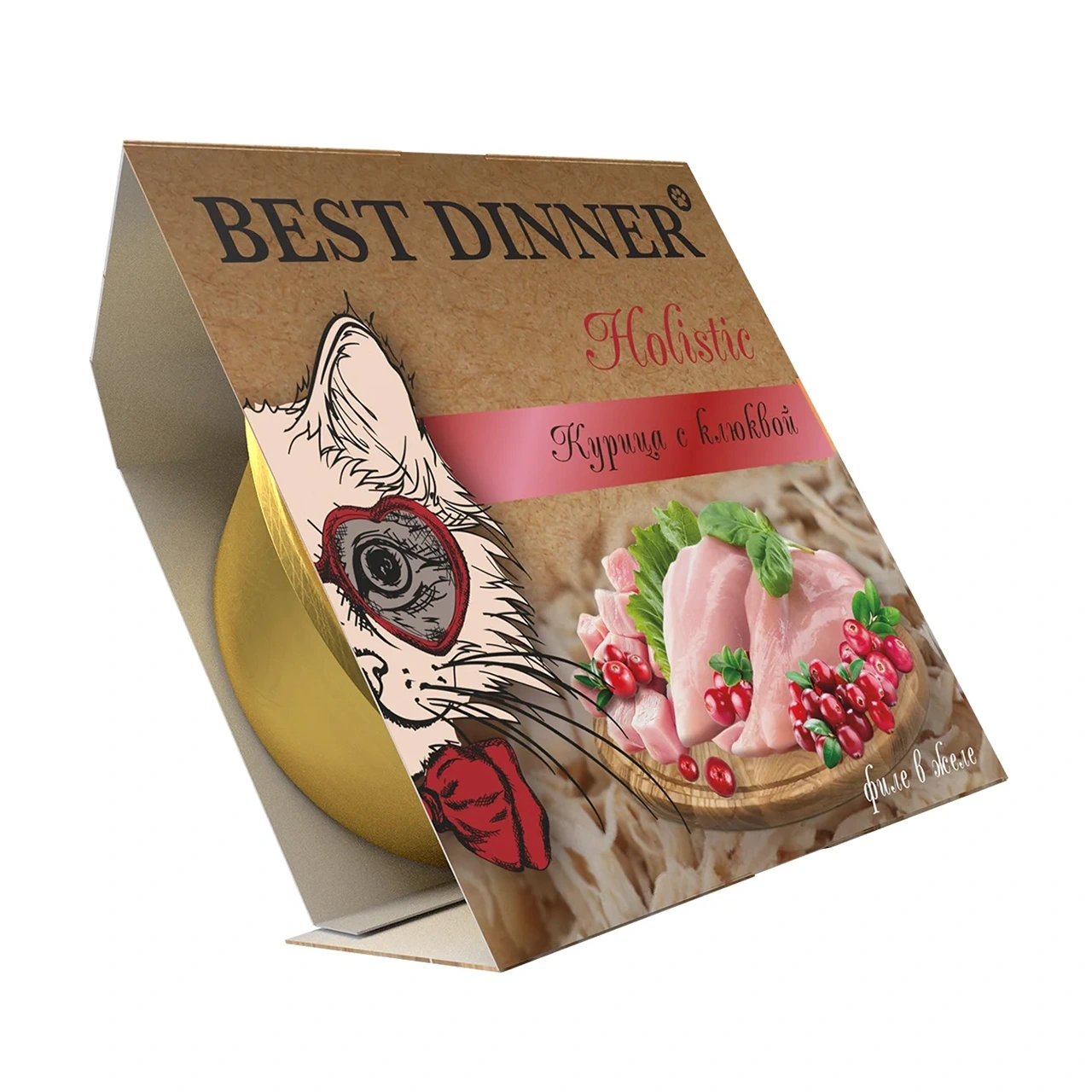 Best Dinner Holistic Курица с клюквой в желе для стерилизованных кошек, 75 г