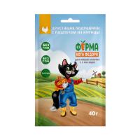 Ферма кота Федора Хрустящие подушечки для кошек и котят с паштетом из курицы 40 г