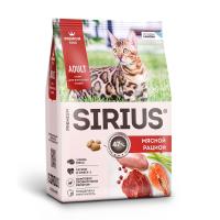 Sirius Premium Мясной рацион Сухой корм для взрослых кошек