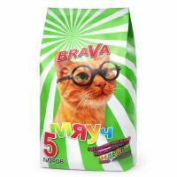 BRAVA Наполнитель минеральный впитывающий Мяуч Идеал для короткошерстных кошек 5 л
