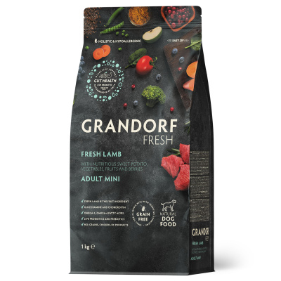 GRANDORF Fresh Ягненок с бататом для собак мелких пород Вес 1 кг