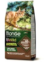 Monge BWild Беззерновой Large Буйвол, картофель и чечевица Сухой корм для котят и крупных кошек
