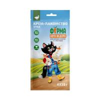 Ферма кота Федора Крем-лакомство для кошек и котят с уткой 4 шт х 15 г
