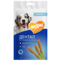 Мнямс DENTAL лакомство для собак "Крученые палочки" с ягненком и мятой  70 г