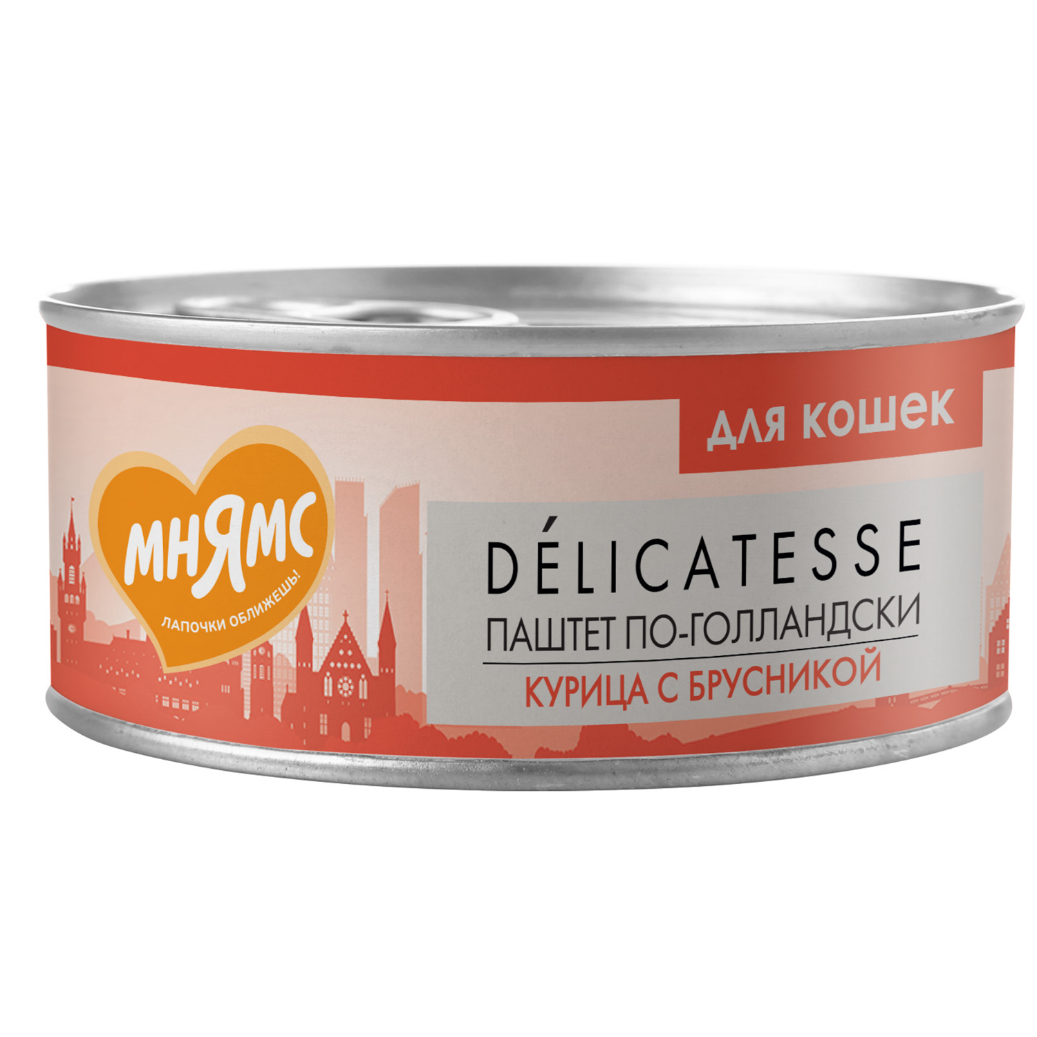 Мнямс Курица с брусникой для кошек "Паштет по-голландски" Delicatesse 100 г