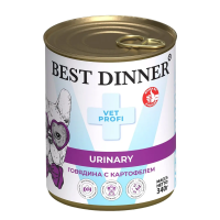Best Dinner Vet Profi Exclusive Urinary Говядина с картофелем Влажный корм для собак и щенков с 6 месяцев для профилактики МКБ 340 г