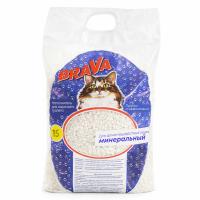 BRAVA Наполнитель минеральный впитывающий для длинношерстных кошек 15 л синий