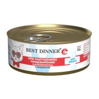 Best Dinner Exclusive Vet Profi Gastro Intestinal Паштет с индейкой консервы для кошек с чувствительным пищеварением, 100 г