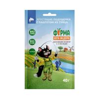 Ферма кота Федора Хрустящие подушечки для кошек и котят с паштетом из тунца 40 г