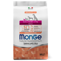 Monge Speciality Line Monoprotein Extra Small Лосось и рис Сухой корм для собак миниатюрных пород Вес 0,8 кг