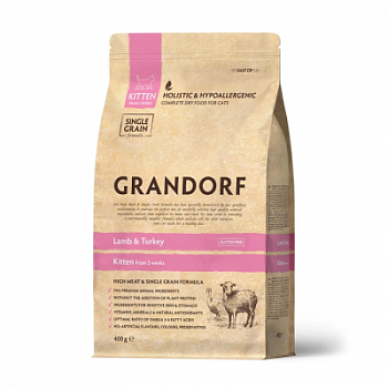 GRANDORF Ягненок с индейкой для котят
