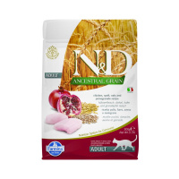 Farmina N&D Низкозерновой Курица, спельта, овес и гранат Сухой корм для кошек Вес 0,3 кг