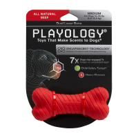 Двухслойная жевательная косточка с ароматом DUAL LAYER BONE, средняя, Playology Цвет красный