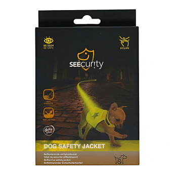 Жилет для собак светоотражающий желтый, DUVO+