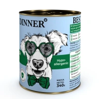 Best Dinner Exclusive Vet Profi Hypoallergenic Конина и рис консервы для собак и щенков для профилактики пищевой аллергии 340 г