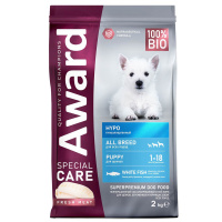 Award SPECIAL CARE Hypo Puppy Белая рыба Сухой корм для щенков склонных к аллергии Вес 2 кг