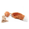 Мячик с лисьим хвостом и пищалкой CATCH & FETCH 40 см GiGwi