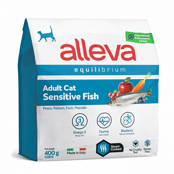Alleva Equilibrium Sensitive Fish корм с рыбой для кошек с чувствительным пищеварением