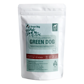 GREEN DOG HYPOALLERGENIC Ягненок для взрослых собак средних и крупных пород