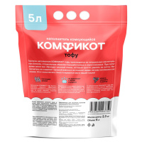 КОМФИКОТ Наполнитель комкующийся Тофу Без аромата Объем 5 л