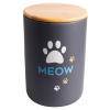 Бокс керамический для хранения корма для кошек MEOW 1900 мл черный, Mr.Kranch