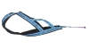 Шлейка ездовая классическая Невский Ангел (подкладка сеточка) со светоотражением Размер L, Цвет на голубом черная упряжка