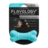 Двухслойная жевательная косточка с ароматом DUAL LAYER BONE, средняя, Playology Цвет голубой