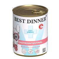 Best Dinner Exclusive Vet Profi Gastro Intestinal Ягненок и сердце консервы для собак с чувствительным пищеварением Вес 340 г