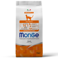 Monge Speciality Line Monoprotein Sterilised Утка Сухой корм для стерилизованных кошек Вес 1,5 кг