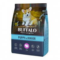 BUFFALO Puppy&Junior с индейкой Корм для щенков средних и крупных пород Вес 2 кг