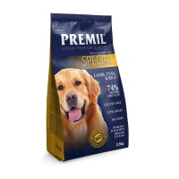 Premil Super Premium Special 26/16 Ягненок и тунец Сухой корм для собак с придирчивым вкусом. Вес 2,5 кг